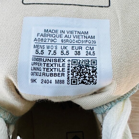 ⭐Converse Chuck 70 DE LUXE HEEL HI Platform 5.5 MEN Boots Sneakers Teal A08279C⭐ - Picture 8 of 10